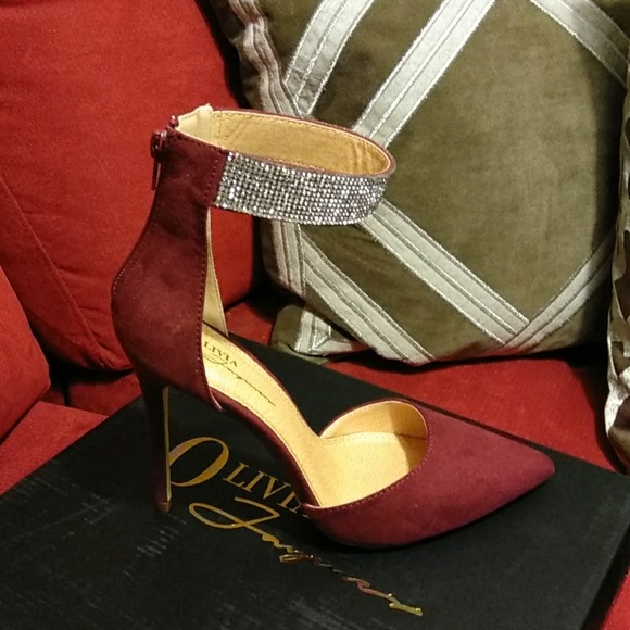 Dazzle by Olivia Jaymes in Wine Suede - Picture 1 of 2